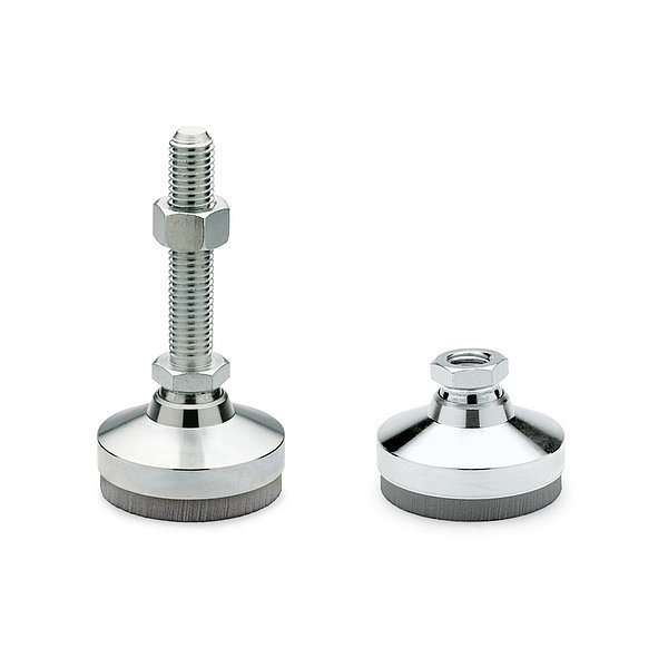 Metric Size, Steel Vibration Dampening Leveling Mounts Offered By JW Winco