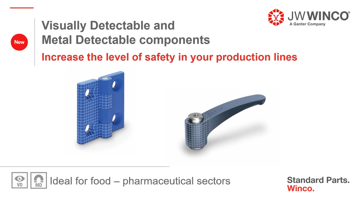 Standard Parts made of Detectable Plastics