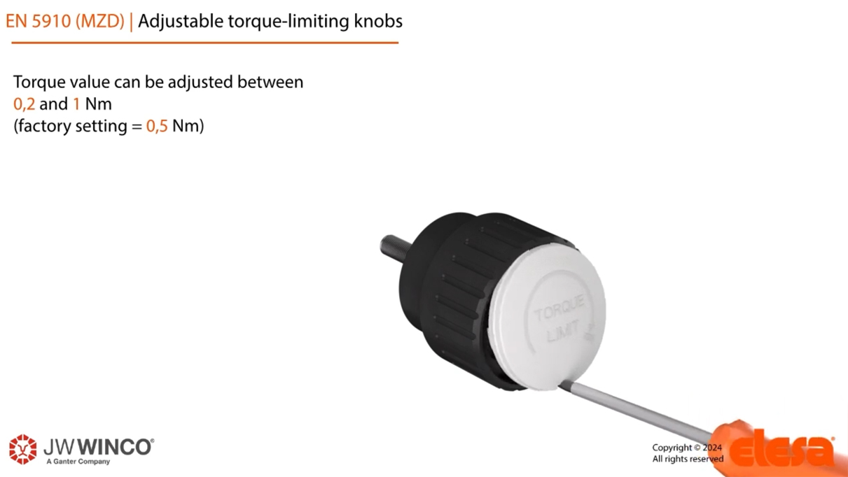 Torque Limiting Knurled Knobs EN 5910